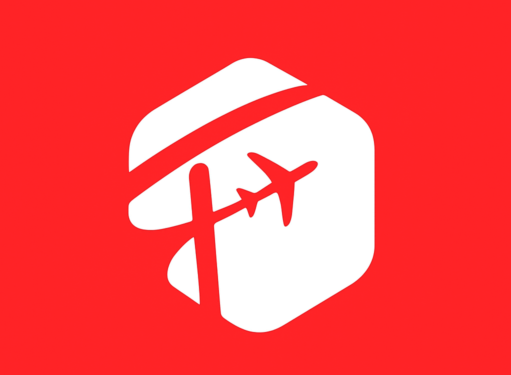 travel logo design with airplane